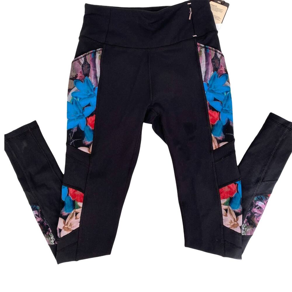 CALIA Essential Mesh Floral Leggings Carrie Underwood Pockets Womens XS